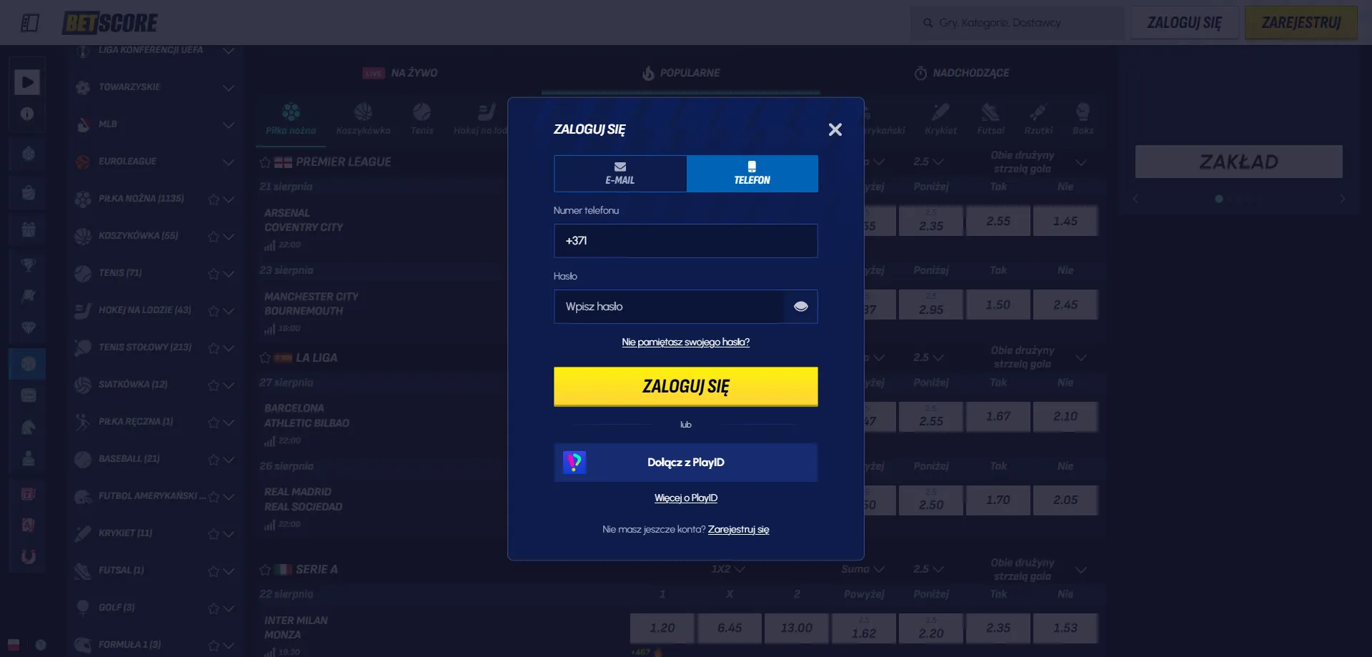 Logowanie do konta Betscore Casino &ndash; dostęp do gier i konta